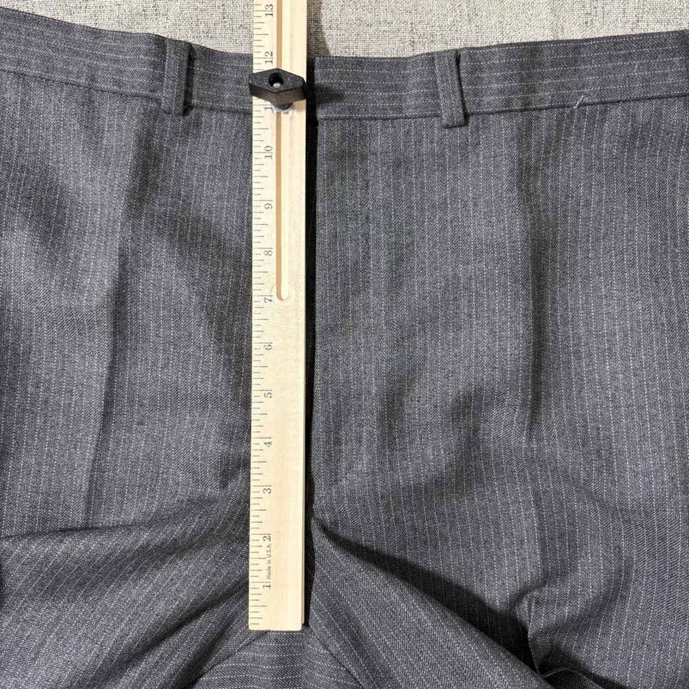 Vtg St Michael Men Pinstripe Suit 42R* 3 Piece Wool Gray Jacket Vest Pant 40x29 - Picture 10 of 16